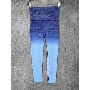 Yelete High Waistband Dip Dye Ombre‎ Activewear Leggings Womens Size Medium Blue
